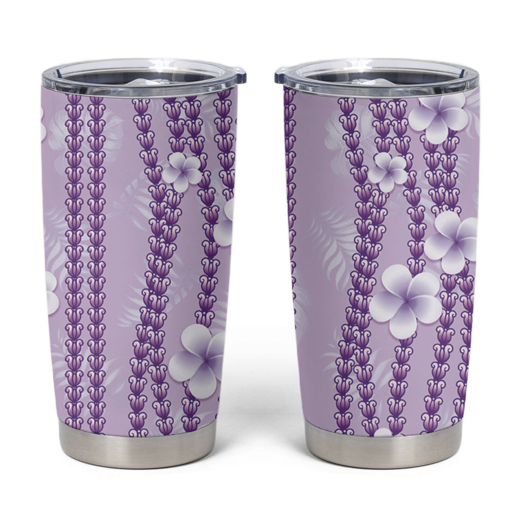 Hawaii Queen Liliuokalani Tumbler Cup Lavender Lei Pua Kalaunu