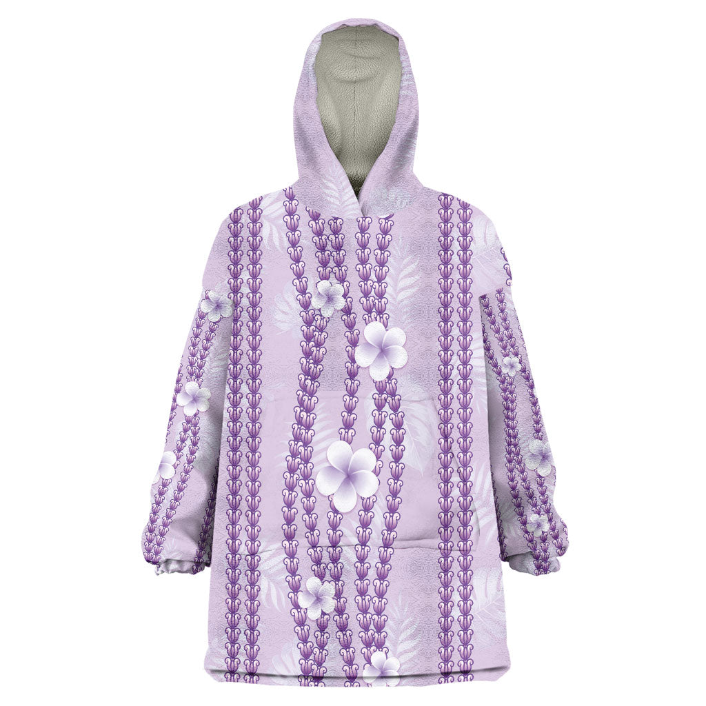 Hawaii Queen Liliuokalani Wearable Blanket Hoodie Lavender Lei Pua Kalaunu