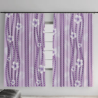 Hawaii Queen Liliuokalani Window Curtain Lavender Lei Pua Kalaunu LT05 With Hooks Lavender - Polynesian Pride