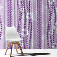 Hawaii Queen Liliuokalani Window Curtain Lavender Lei Pua Kalaunu LT05 - Polynesian Pride