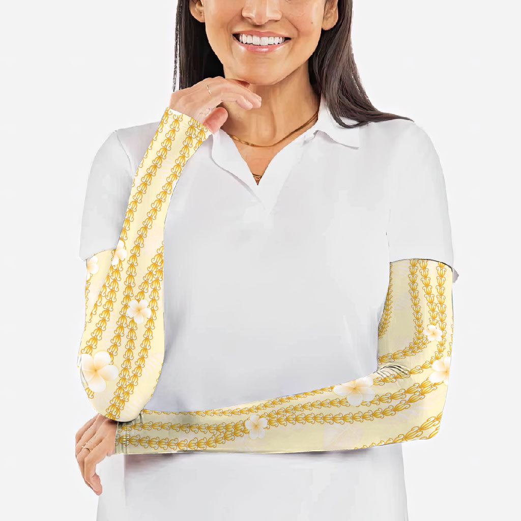 Hawaii Queen Liliuokalani Arm Sleeves Gold Lei Pua Kalaunu LT05 - Polynesian Pride