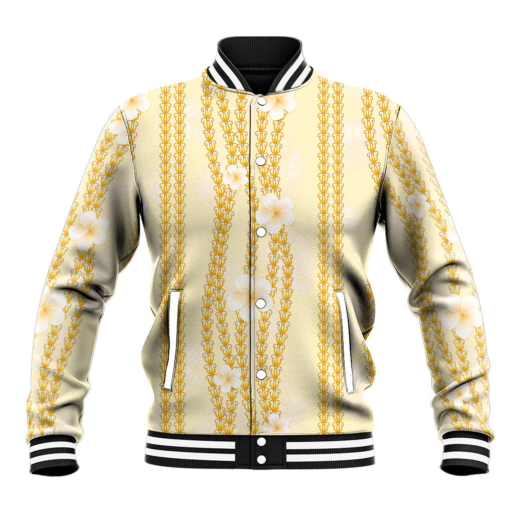 Hawaii Queen Liliuokalani Baseball Jacket Gold Lei Pua Kalaunu LT05 Unisex Gold - Polynesian Pride