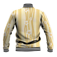 Hawaii Queen Liliuokalani Baseball Jacket Gold Lei Pua Kalaunu LT05 - Polynesian Pride
