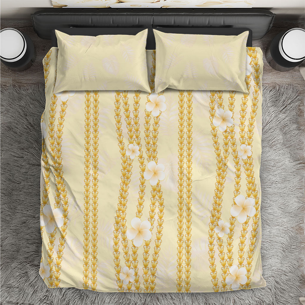 Hawaii Queen Liliuokalani Bedding Set Gold Lei Pua Kalaunu LT05 Gold - Polynesian Pride