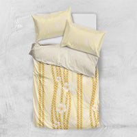 Hawaii Queen Liliuokalani Bedding Set Gold Lei Pua Kalaunu LT05 US Twin 172cm x 218cm Gold - Polynesian Pride