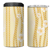Hawaii Queen Liliuokalani 4 in 1 Can Cooler Tumbler Gold Lei Pua Kalaunu LT05 One Size: 16 oz Gold - Polynesian Pride