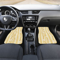 Hawaii Queen Liliuokalani Car Mats Gold Lei Pua Kalaunu LT05 Set 2pcs - Front Gold - Polynesian Pride