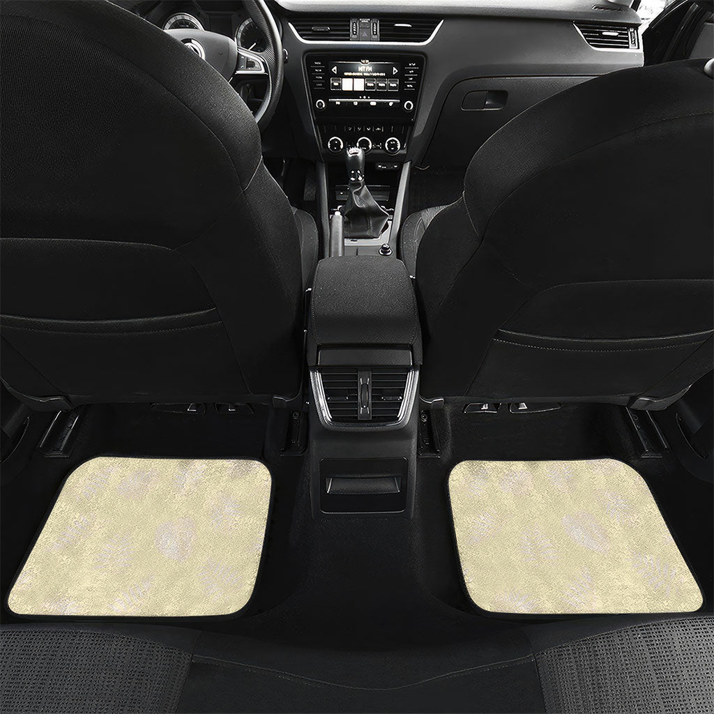 Hawaii Queen Liliuokalani Car Mats Gold Lei Pua Kalaunu LT05 Set 2pcs - Back Gold - Polynesian Pride