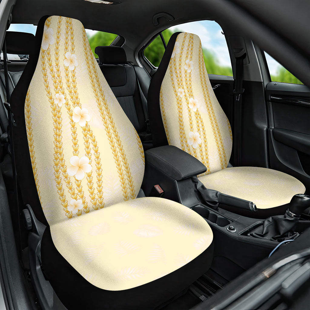 Hawaii Queen Liliuokalani Car Seat Cover Gold Lei Pua Kalaunu LT05 One Size Gold - Polynesian Pride