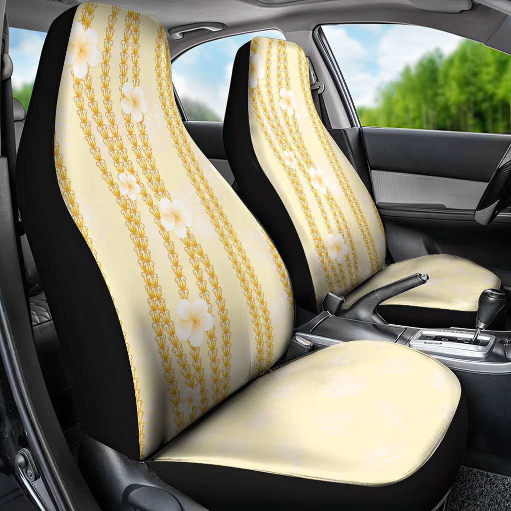 Hawaii Queen Liliuokalani Car Seat Cover Gold Lei Pua Kalaunu LT05 - Polynesian Pride