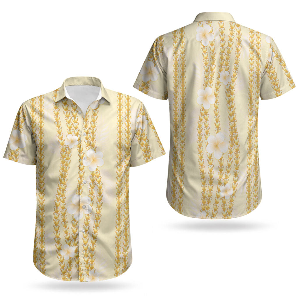 Hawaii Queen Liliuokalani Couples Matching Off Shoulder Maxi Dress and Hawaiian Shirt Gold Lei Pua Kalaunu LT05 - Polynesian Pride