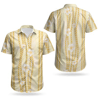 Hawaii Queen Liliuokalani Couples Matching Summer Maxi Dress and Hawaiian Shirt Gold Lei Pua Kalaunu LT05 - Polynesian Pride