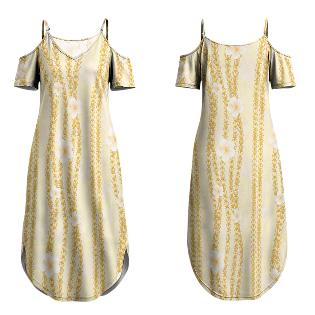 Hawaii Queen Liliuokalani Couples Matching Summer Maxi Dress and Hawaiian Shirt Gold Lei Pua Kalaunu LT05 - Polynesian Pride