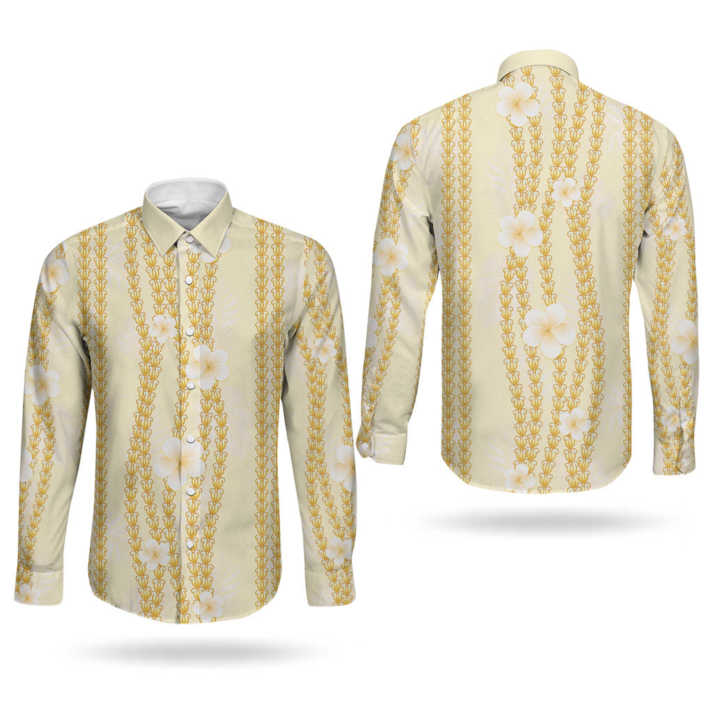 Hawaii Queen Liliuokalani Couples Matching Tank Maxi Dress and Long Sleeve Button Shirt Gold Lei Pua Kalaunu LT05 - Polynesian Pride