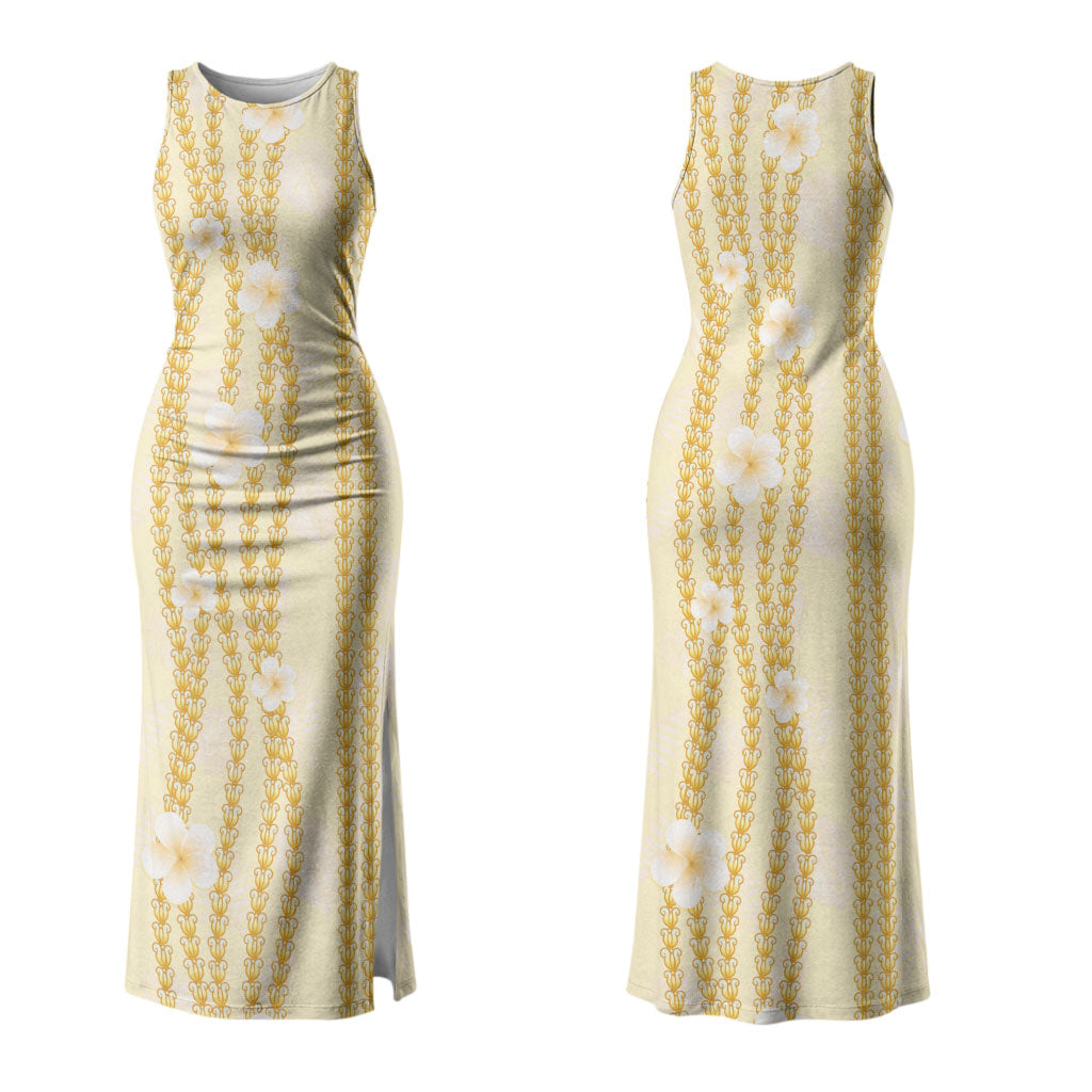 Hawaii Queen Liliuokalani Couples Matching Tank Maxi Dress and Long Sleeve Button Shirt Gold Lei Pua Kalaunu LT05 - Polynesian Pride