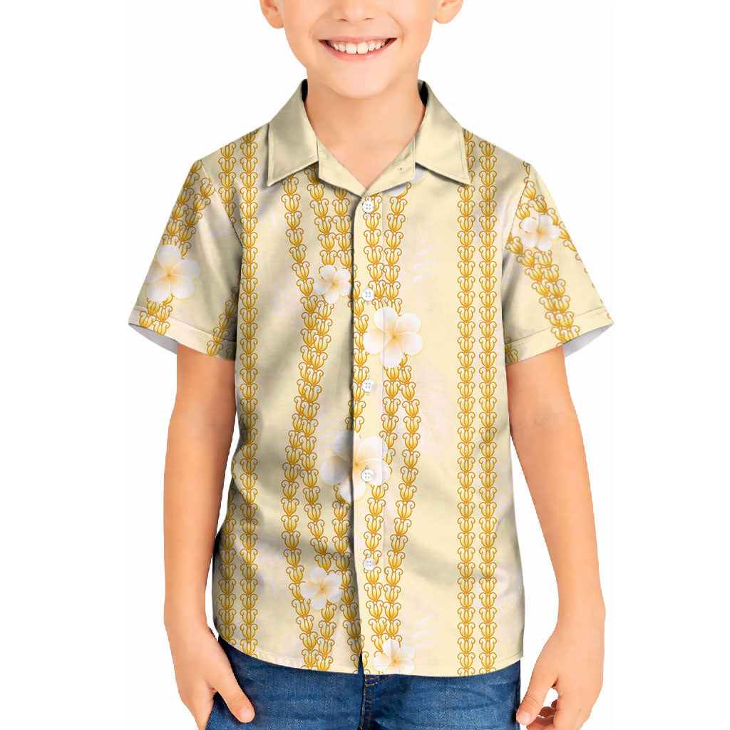 Hawaii Queen Liliuokalani Kid Hawaiian Shirt Gold Lei Pua Kalaunu LT05 Kid Gold - Polynesian Pride
