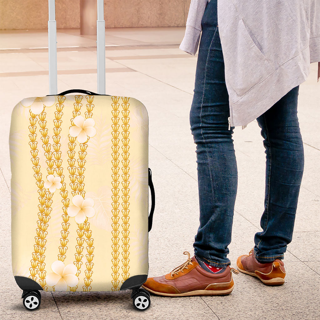 Hawaii Queen Liliuokalani Luggage Cover Gold Lei Pua Kalaunu LT05 Gold - Polynesian Pride