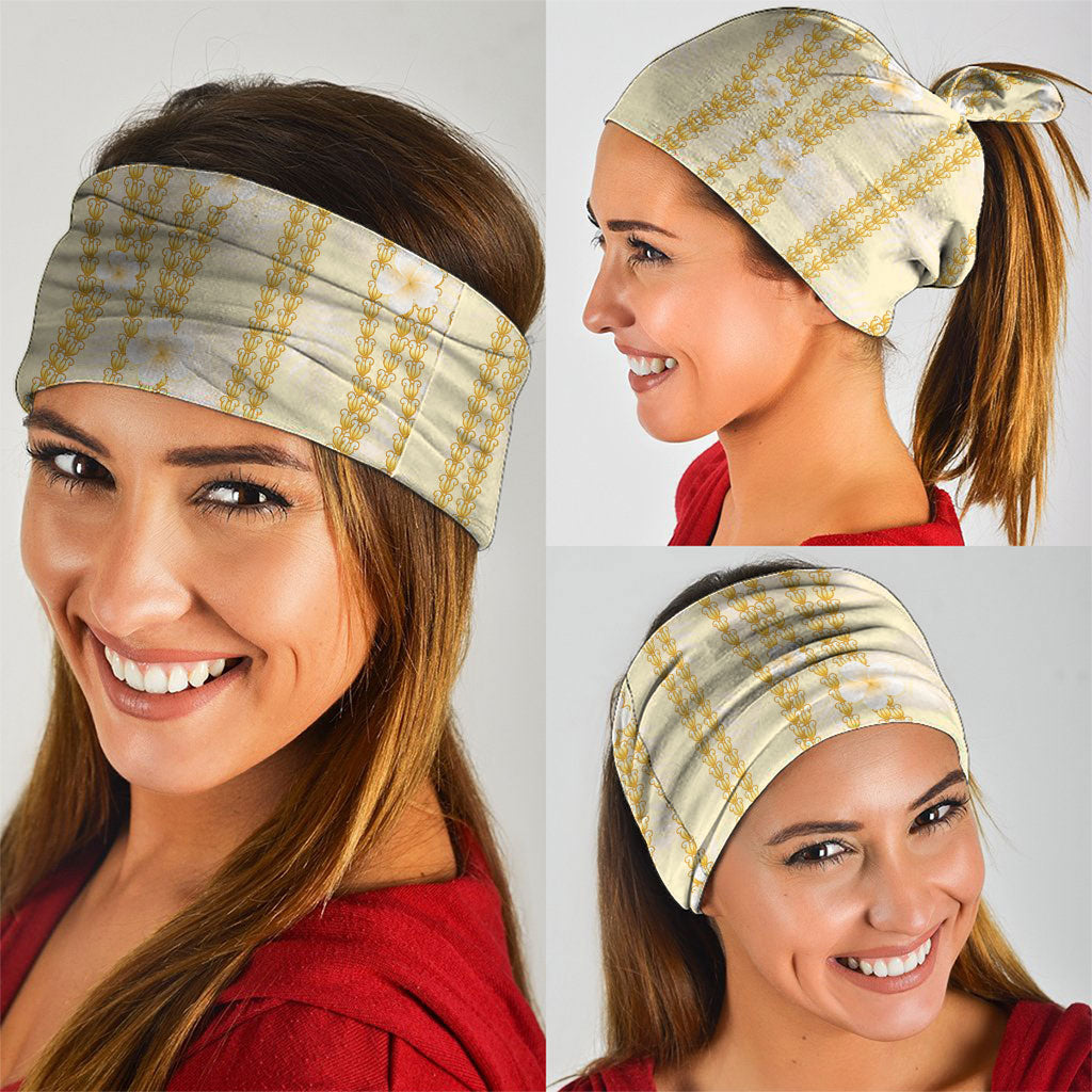 Hawaii Queen Liliuokalani Neck Gaiter Gold Lei Pua Kalaunu LT05 - Polynesian Pride