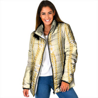 Hawaii Queen Liliuokalani Padded Jacket Gold Lei Pua Kalaunu LT05 Women Gold - Polynesian Pride