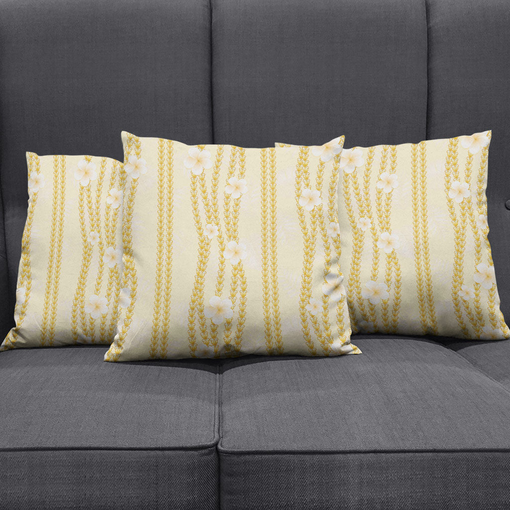 Hawaii Queen Liliuokalani Pillow Cover Gold Lei Pua Kalaunu LT05 - Polynesian Pride