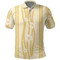 Hawaii Queen Liliuokalani Polo Shirt Gold Lei Pua Kalaunu LT05 Gold - Polynesian Pride