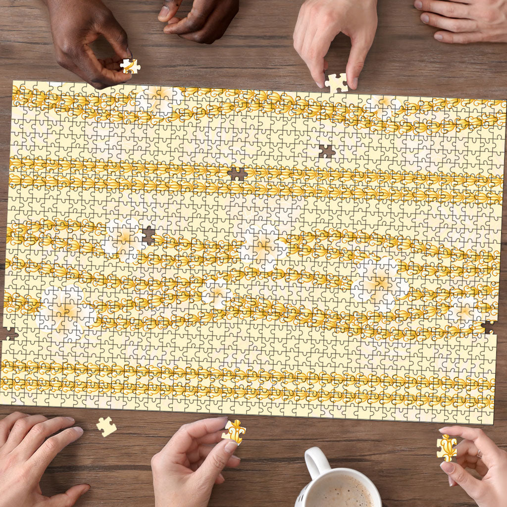 Hawaii Queen Liliuokalani Puzzle Gold Lei Pua Kalaunu LT05 - Polynesian Pride