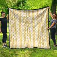 Hawaii Queen Liliuokalani Quilt Gold Lei Pua Kalaunu LT05 - Polynesian Pride