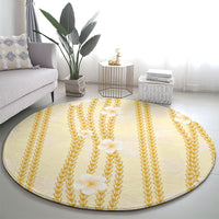 Hawaii Queen Liliuokalani Round Carpet Gold Lei Pua Kalaunu LT05 - Polynesian Pride