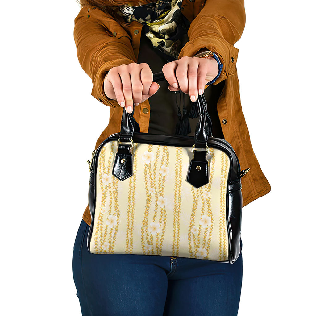 Hawaii Queen Liliuokalani Shoulder Handbag Gold Lei Pua Kalaunu LT05 One Size Gold - Polynesian Pride