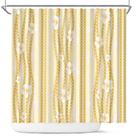 Hawaii Queen Liliuokalani Shower Curtain Gold Lei Pua Kalaunu LT05 Gold - Polynesian Pride