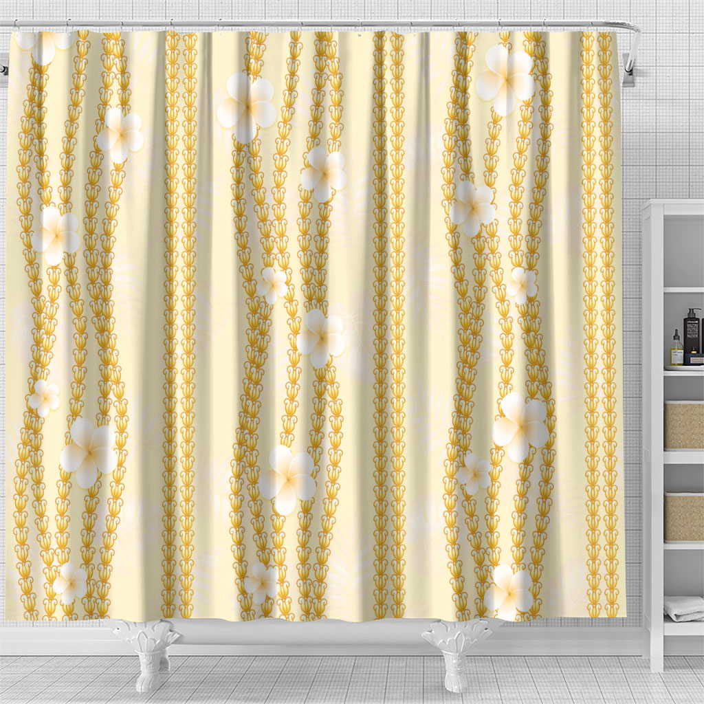 Hawaii Queen Liliuokalani Shower Curtain Gold Lei Pua Kalaunu LT05 - Polynesian Pride
