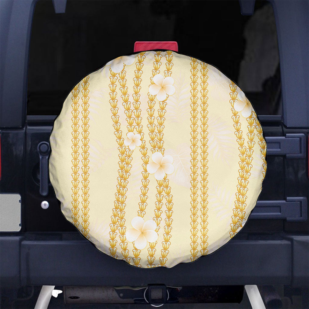 Hawaii Queen Liliuokalani Spare Tire Cover Gold Lei Pua Kalaunu LT05 No hole Gold - Polynesian Pride