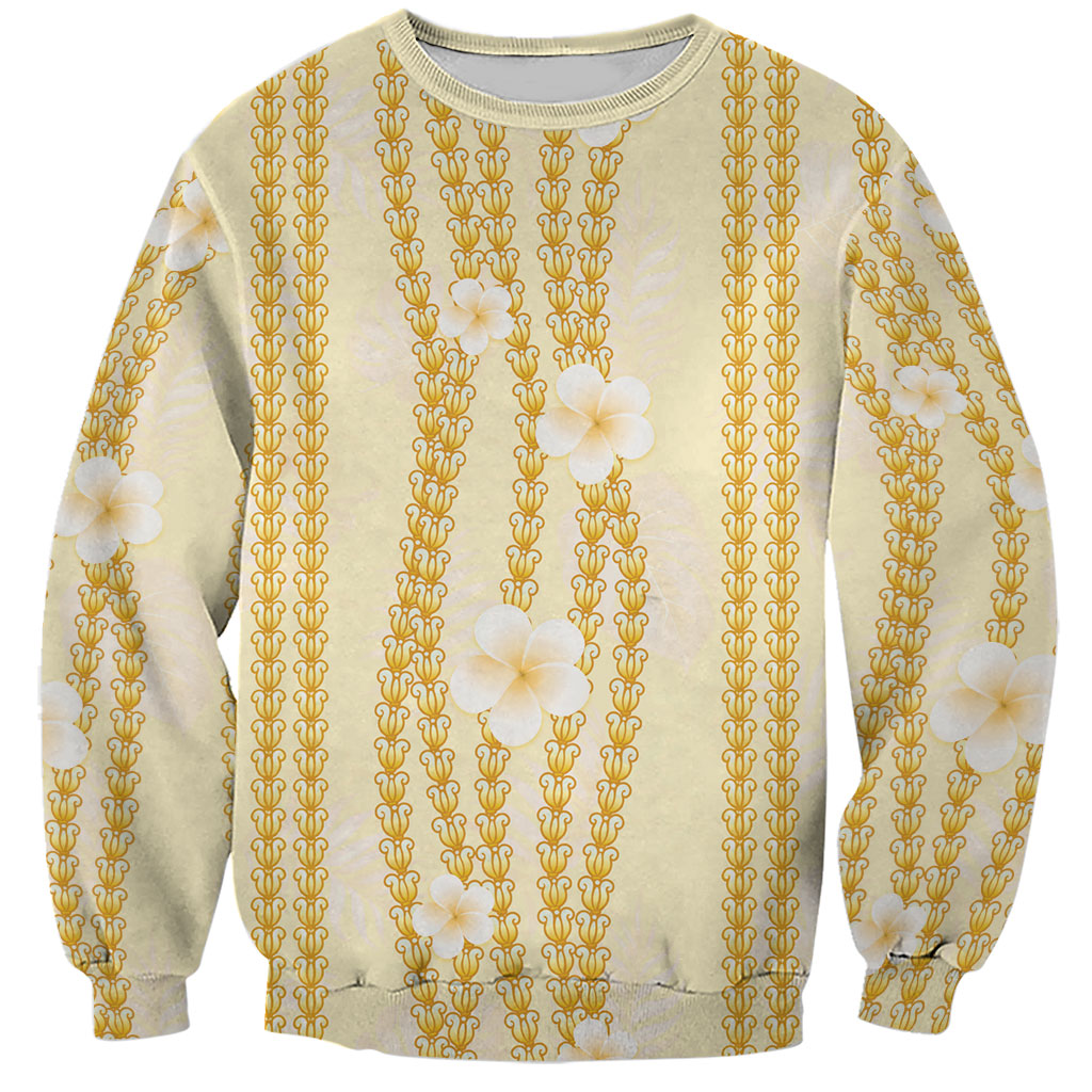 Hawaii Queen Liliuokalani Sweatshirt Gold Lei Pua Kalaunu LT05 Unisex Gold - Polynesian Pride