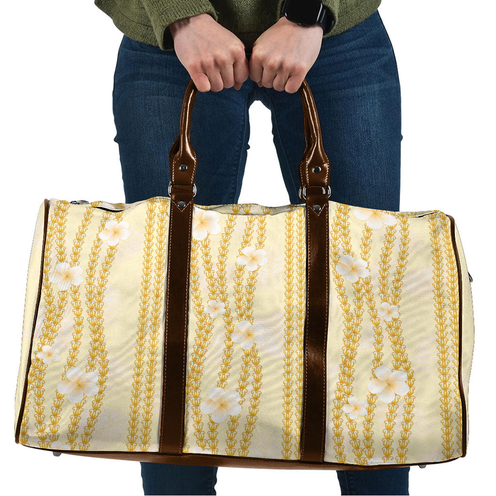 Hawaii Queen Liliuokalani Travel Bag Gold Lei Pua Kalaunu LT05 Gold - Polynesian Pride