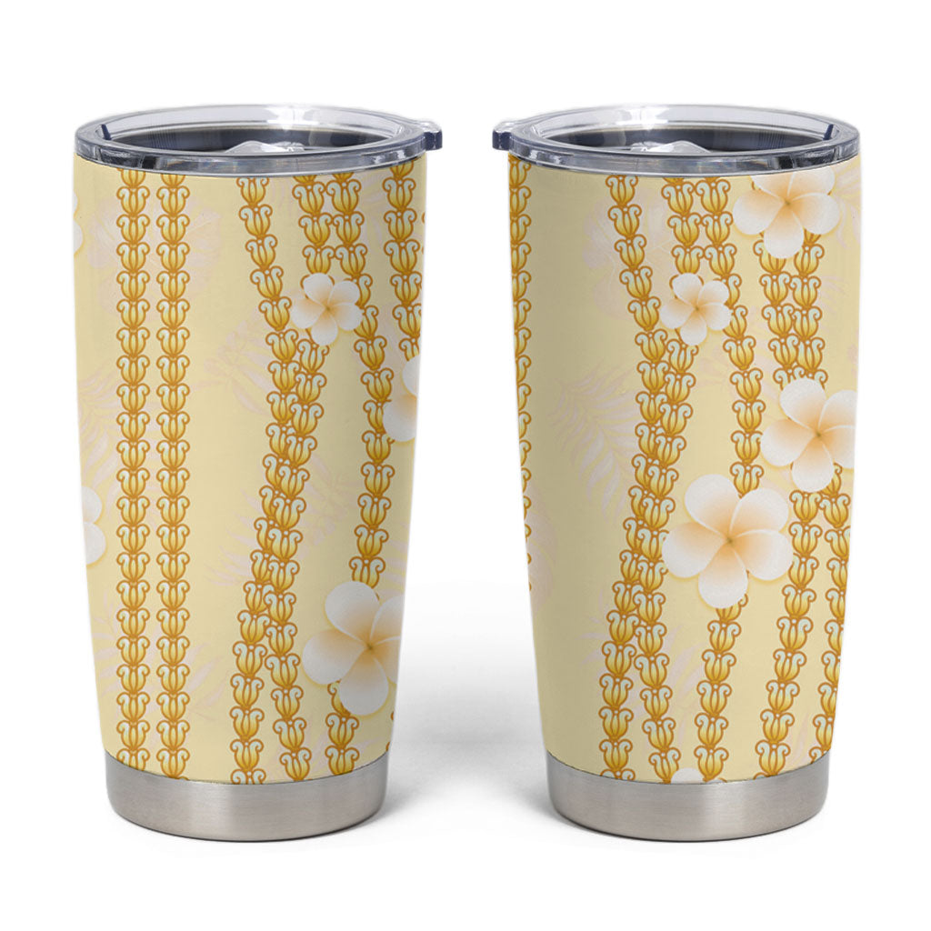 Hawaii Queen Liliuokalani Tumbler Cup Gold Lei Pua Kalaunu