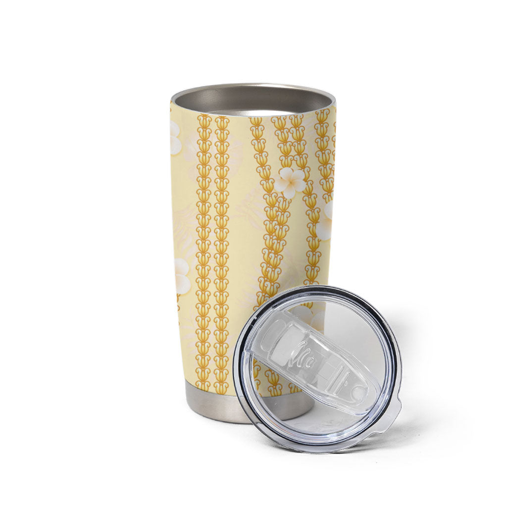 Hawaii Queen Liliuokalani Tumbler Cup Gold Lei Pua Kalaunu LT05 - Polynesian Pride