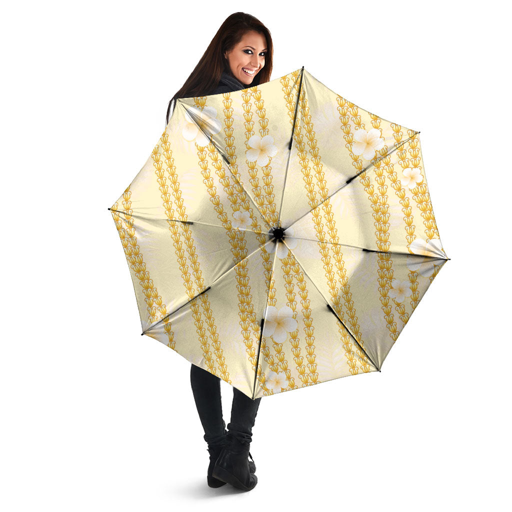 Hawaii Queen Liliuokalani Umbrella Gold Lei Pua Kalaunu LT05 - Polynesian Pride