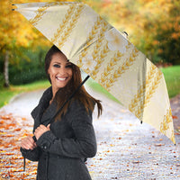 Hawaii Queen Liliuokalani Umbrella Gold Lei Pua Kalaunu LT05 - Polynesian Pride