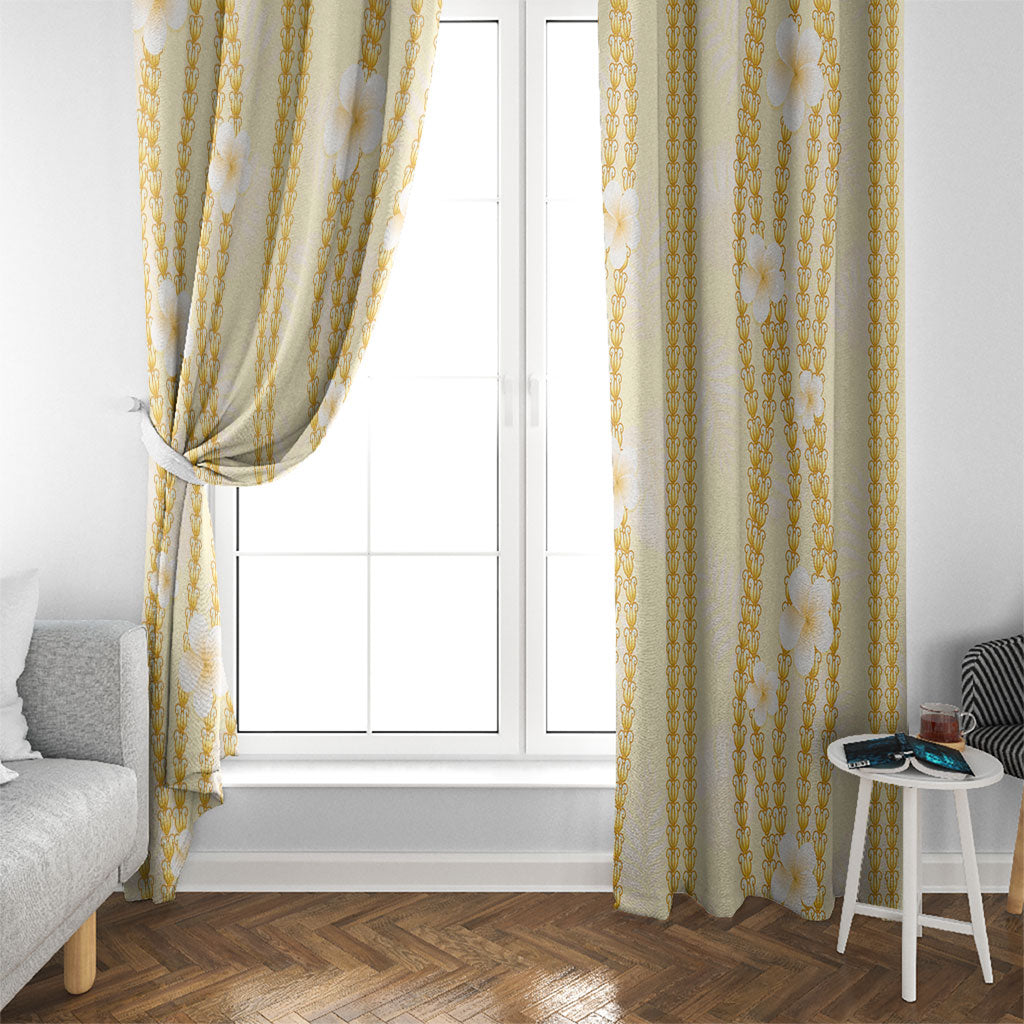 Hawaii Queen Liliuokalani Window Curtain Gold Lei Pua Kalaunu LT05 - Polynesian Pride