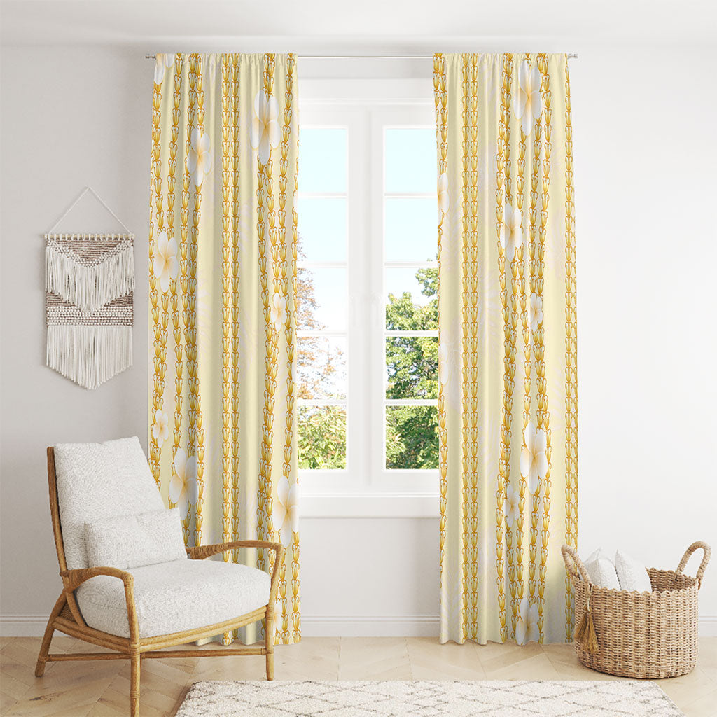 Hawaii Queen Liliuokalani Window Curtain Gold Lei Pua Kalaunu LT05 - Polynesian Pride