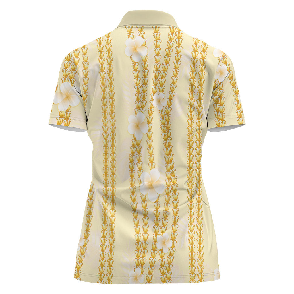 Hawaii Queen Liliuokalani Women Polo Shirt Gold Lei Pua Kalaunu LT05 - Polynesian Pride