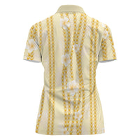 Hawaii Queen Liliuokalani Women Polo Shirt Gold Lei Pua Kalaunu LT05 - Polynesian Pride