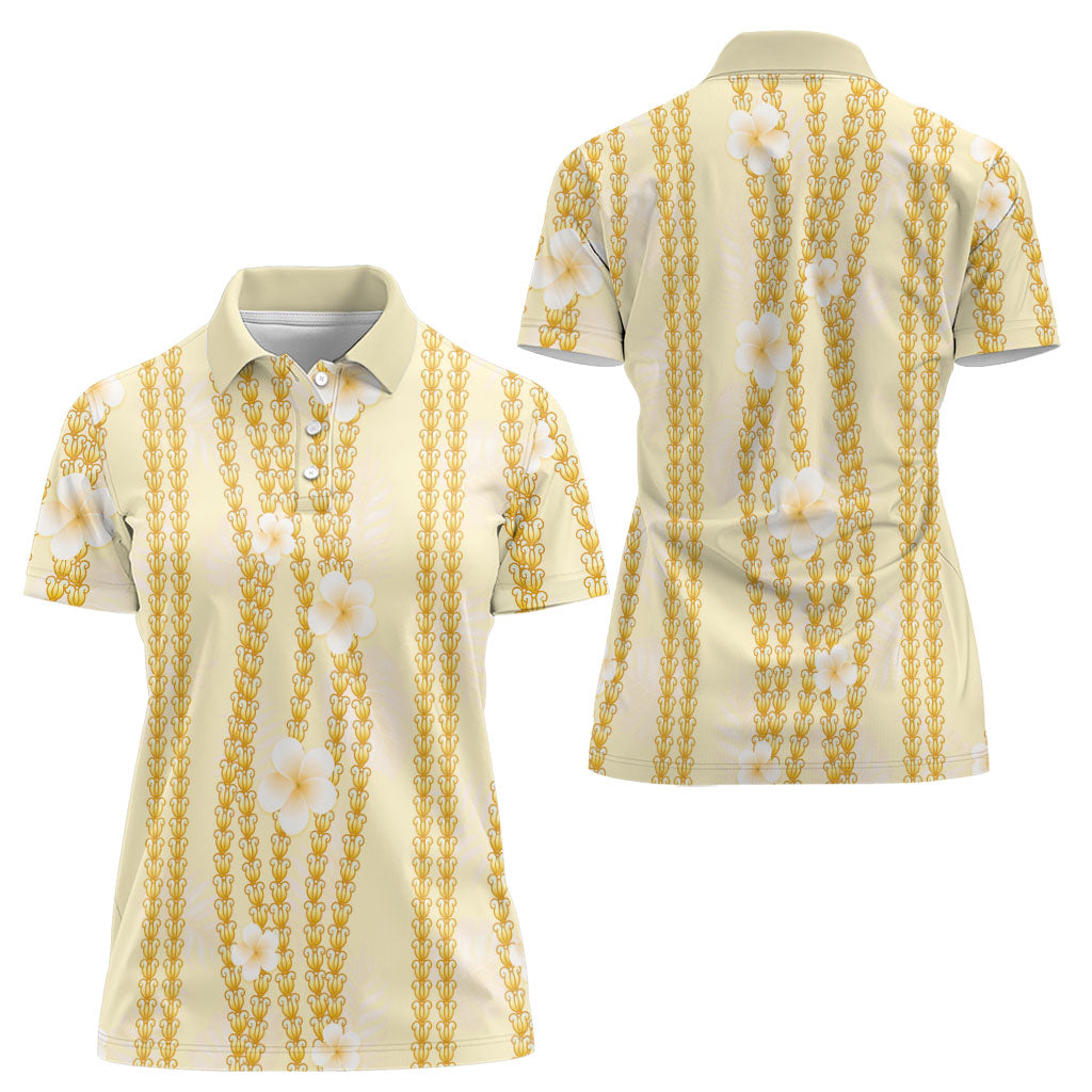Hawaii Queen Liliuokalani Women Polo Shirt Gold Lei Pua Kalaunu LT05 - Polynesian Pride