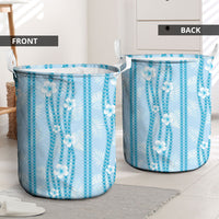 Hawaii Queen Liliuokalani Laundry Basket Blue Lei Pua Kalaunu LT05 - Polynesian Pride