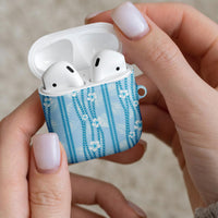 Hawaii Queen Liliuokalani AirPods Case Blue Lei Pua Kalaunu LT05 - Polynesian Pride