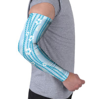 Hawaii Queen Liliuokalani Arm Sleeves Blue Lei Pua Kalaunu LT05 - Polynesian Pride