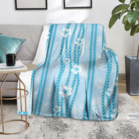 Hawaii Queen Liliuokalani Blanket Blue Lei Pua Kalaunu LT05 - Polynesian Pride