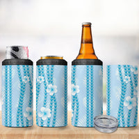 Hawaii Queen Liliuokalani 4 in 1 Can Cooler Tumbler Blue Lei Pua Kalaunu LT05 - Polynesian Pride