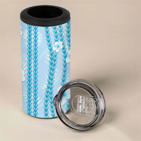 Hawaii Queen Liliuokalani 4 in 1 Can Cooler Tumbler Blue Lei Pua Kalaunu LT05 - Polynesian Pride