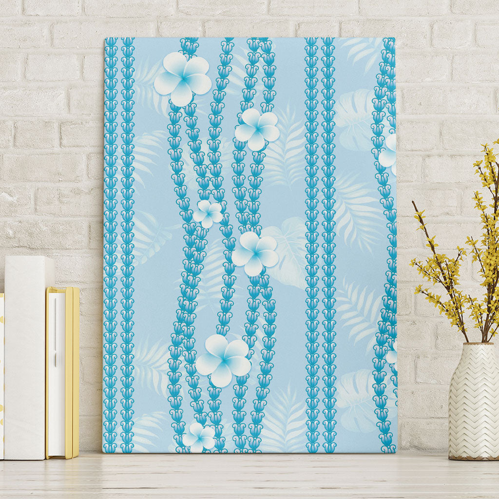 Hawaii Queen Liliuokalani Canvas Wall Art Blue Lei Pua Kalaunu LT05 Without Frame Blue - Polynesian Pride